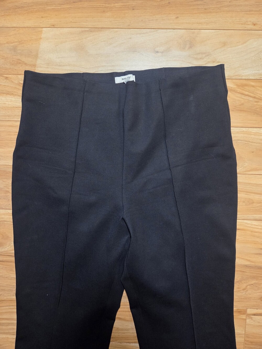 Spanx The Perfect Pant High Rise Wide Leg Pull-On Black Ponte Trousers Size 3X - Picture 3 of 8